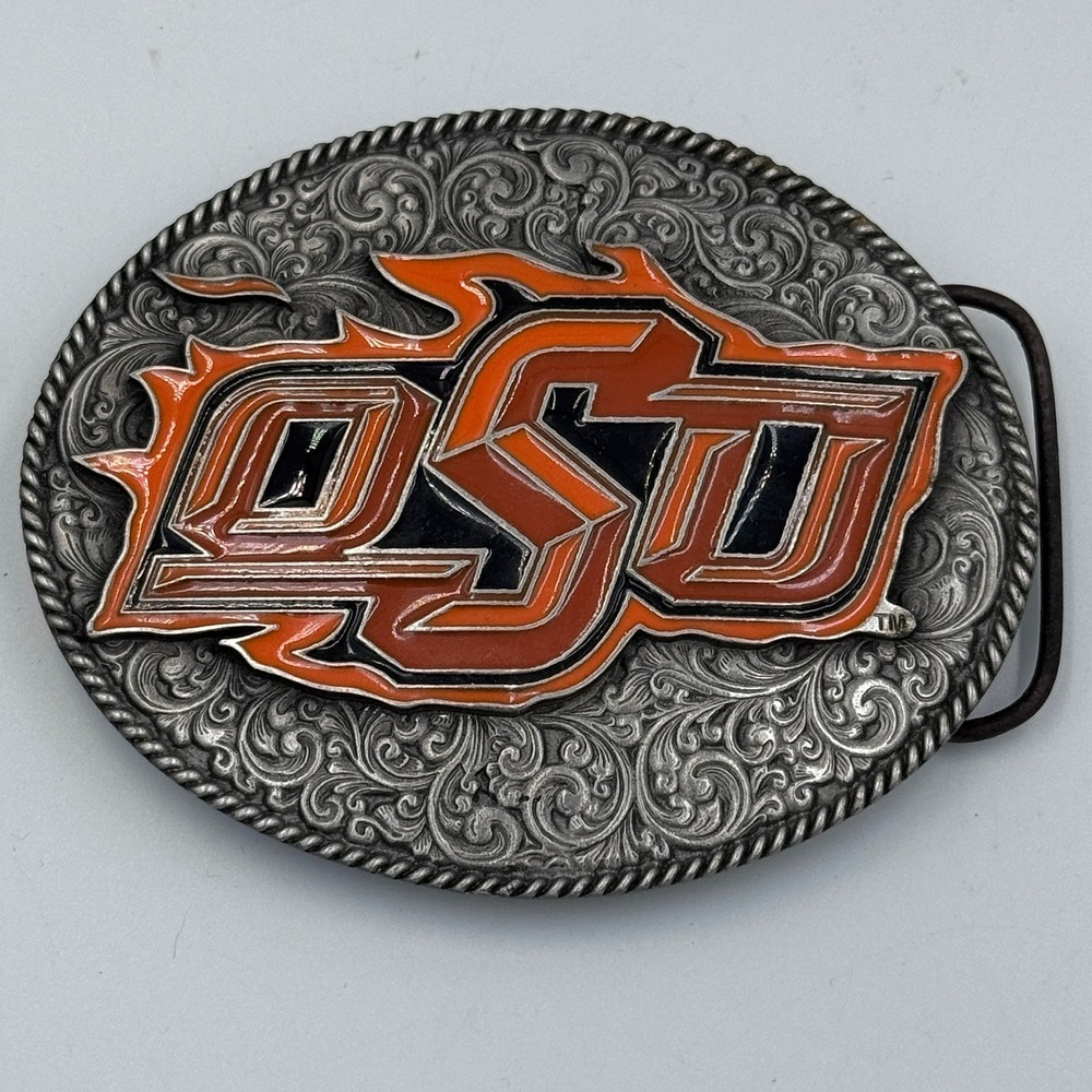 Bergamot Oklahoma State OSU Cowboys Belt Buckle 2001 BKL550 Made in USA Western